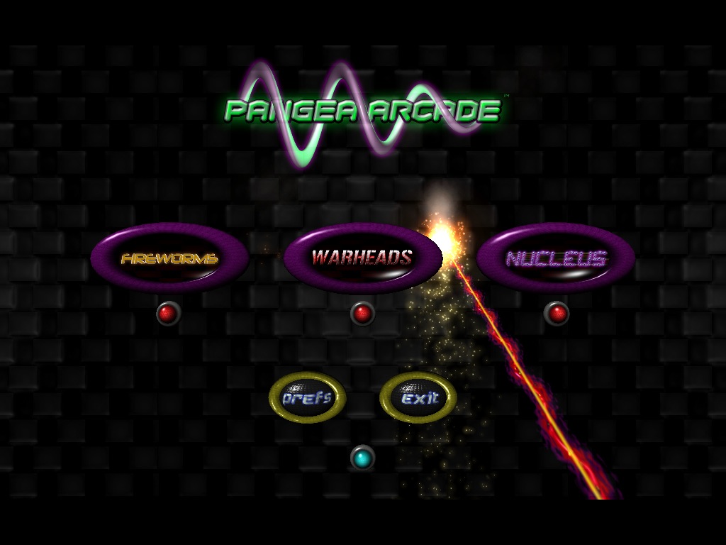 Pangea Arcade : Main menu