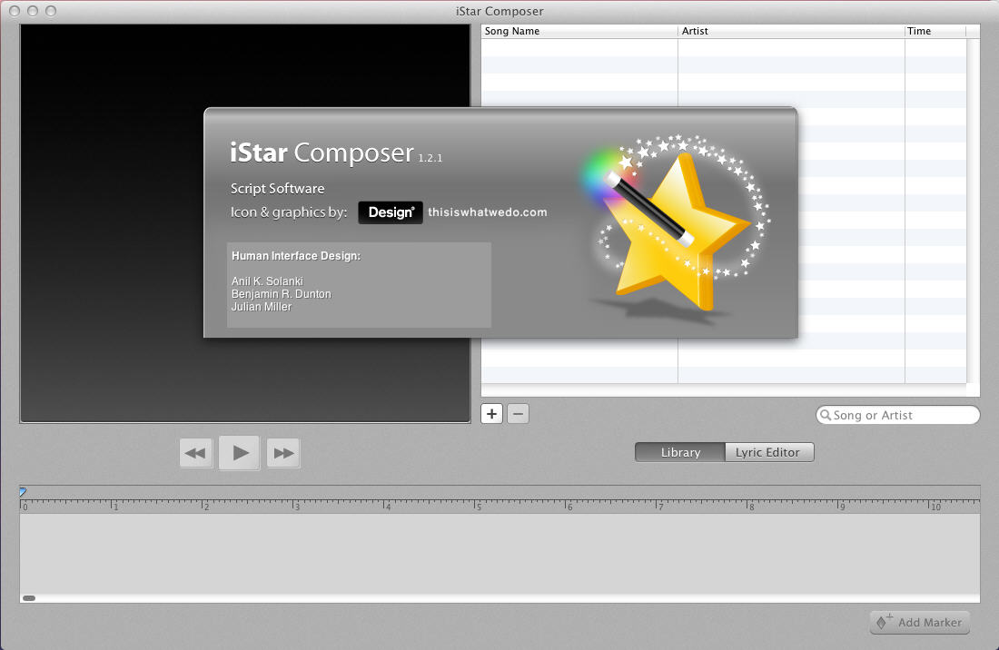iStar Composer 1.2 : Main Window