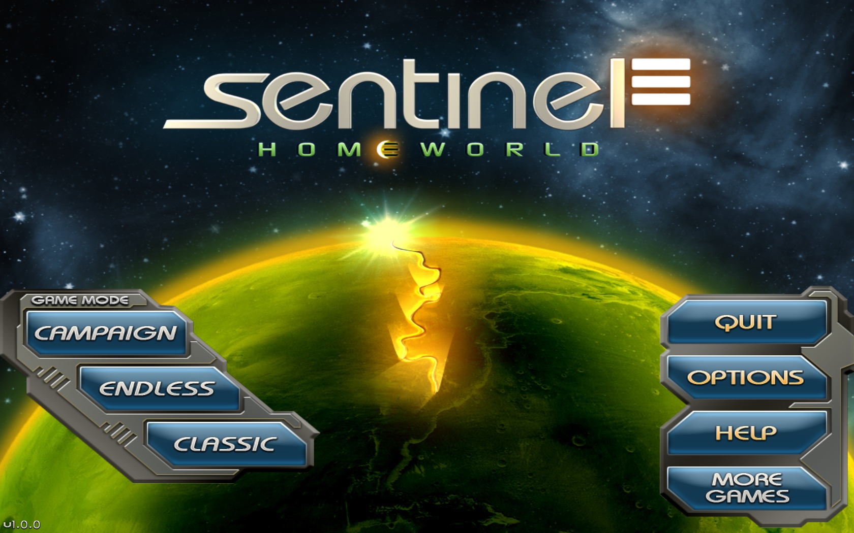 Sentinel 3: Homeworld 1.0 : Main window