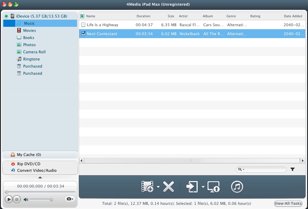 4Media iPad Max 4.2 : Music