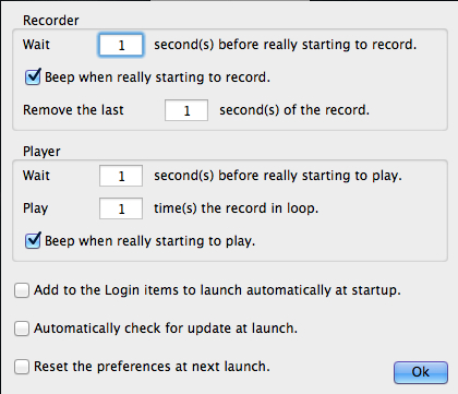 Keyboard And Mouse Recorder 5.3 : Preferences