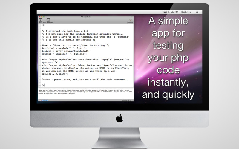 PHP Code Tester 1.0 : PHP Code Tester screenshot