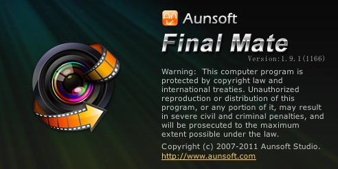 Aunsoft Final Mate 1.9 : About window