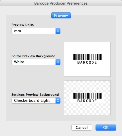 Barcode Producer 6.6 : General Preferences