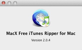 MacX Free iTunes Ripper for Mac 2.0 : About window