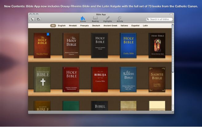 Bible App 1.1 : General view