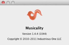 Musicality - Last.fm, Grooveshark and more! 1.4 : About window