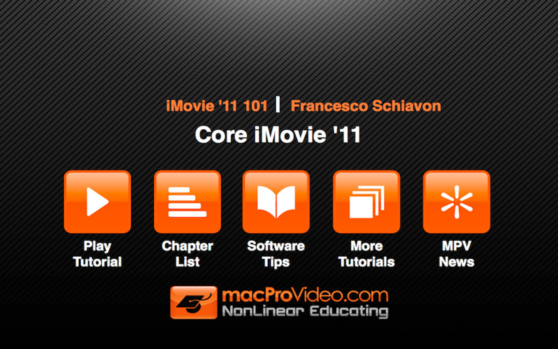 MPV's iMovie '11 101 - Core iMovie '11 1.0 : Main window
