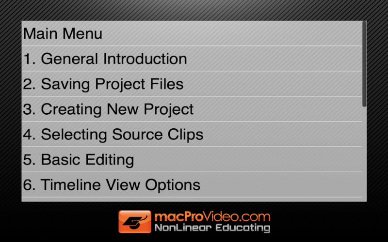 Course For Final Cut Pro X 101 - Overview and Quick Start Guide 1.0 : Course For Final Cut Pro X 101 - Overview and Quick Start Guide screenshot