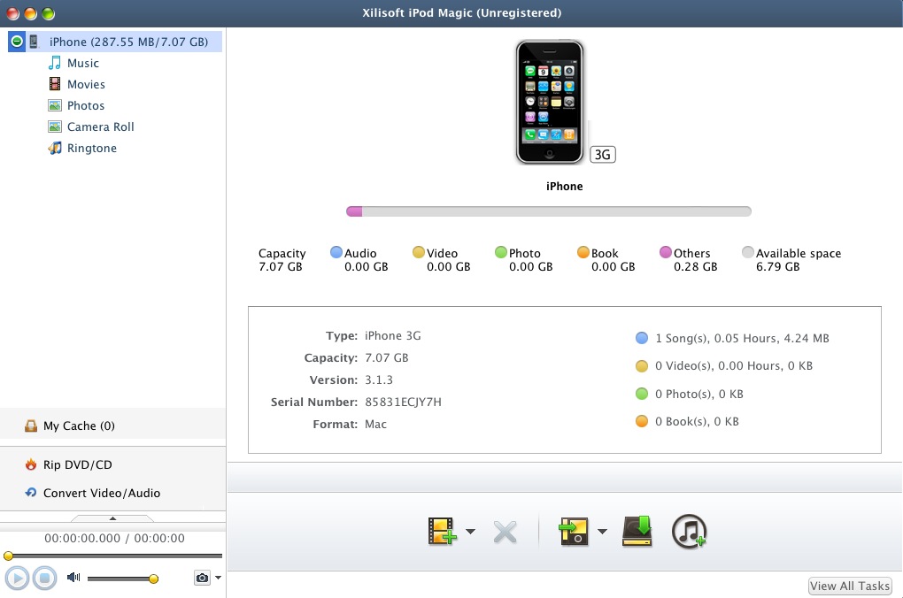Xilisoft iPod Magic 4.2 : Main window