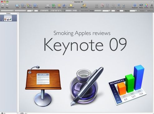 Keynote'09 5.0 : Main window