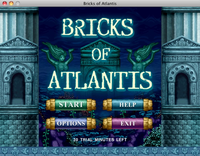 Bricks of Atlantis 1.0 : Main menu
