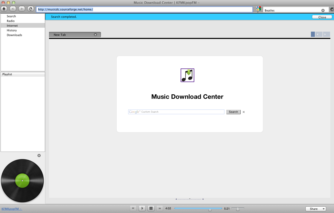 Music Download Center : Browser