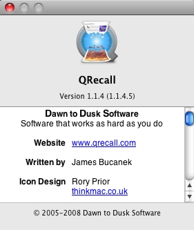 QRecall 1.1 : About
