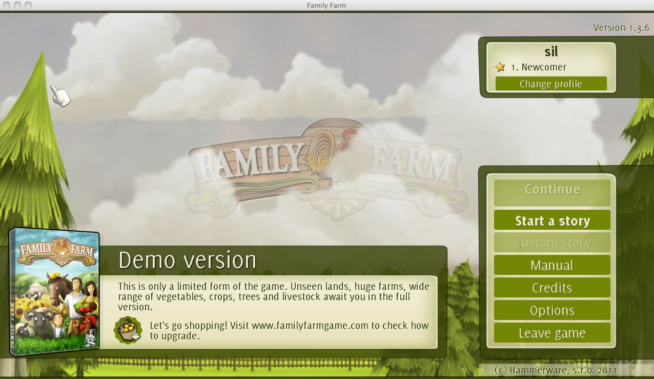 Family Farm : Main menu
