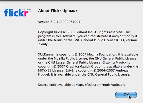 Flickr Uploadr 2 3.2 : Main window