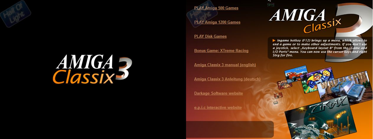 Amiga Classix 3 3.0 : Main window