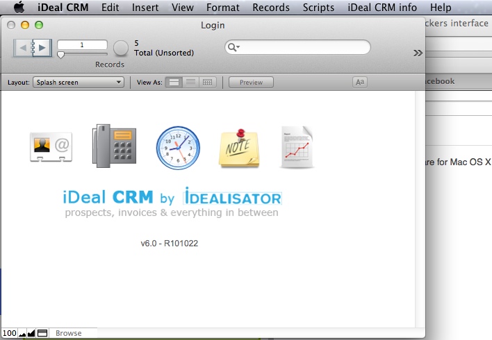 iDeal CRM 6.0 : Main window