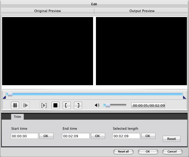 iCoolsoft Audio Converter for Mac 3.1 : Trimmer