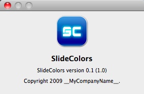 SlideColorsDemo 1.0 : Main window