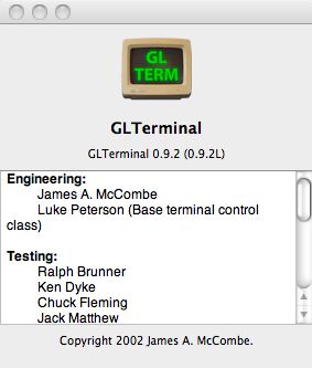 GLTerminal 0.9 : Main window