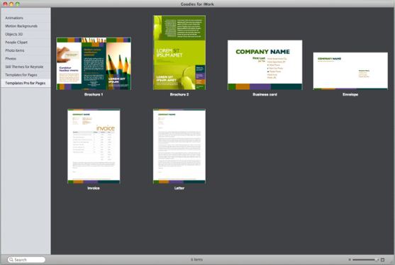Goodies for iWork 1.1 : General view