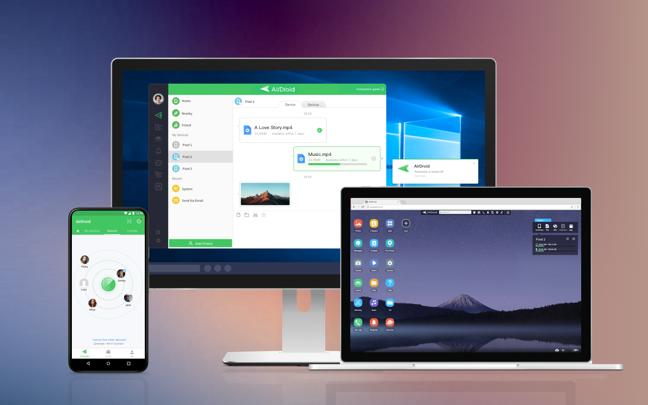 Airdroid 3.7 : AirDroid: Remote control & Files tansfer