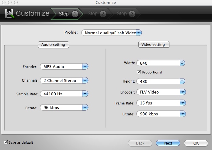 Doremisoft Mac Video to Flash Converter 6.0 : Configuring Advanced Output Settings