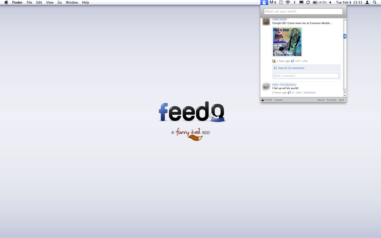 Feedo 1.0 : View your friends status updates