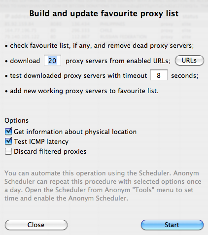 Anonym 2.2 : Create a favorites proxy list