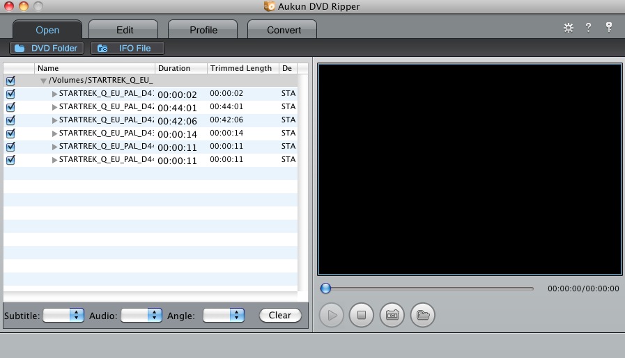 Aukun DVD Ripper 1.0 : Main window