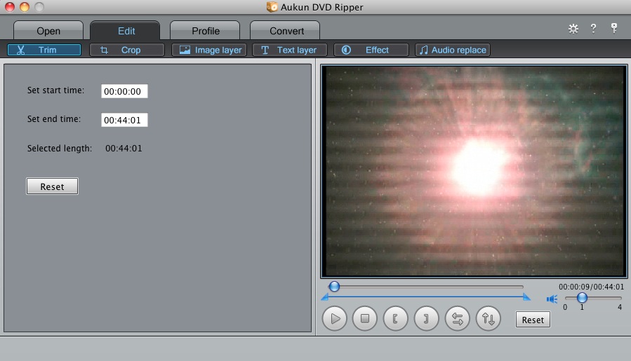Aukun DVD Ripper 1.0 : Editor