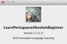 Learn Portuguese - Absolute Beginner (Lessons 1 to 25 with Audio) 2.2 : About window