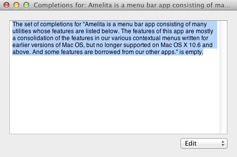Amelita 1.0 : Form completion