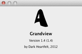 Grandview 1.4 : About window