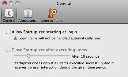 Startupizer 2 2.0 : General Preferences
