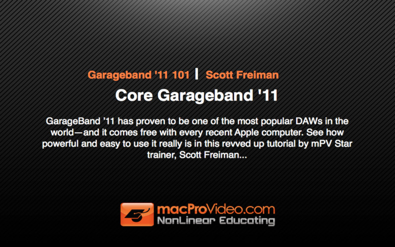 Course For Garageband '11 101 - Core Garageband '11 1.0 : Course For Garageband '11 101 - Core Garageband '11 screenshot