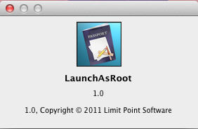 LaunchAsRoot 1.0 : About Window