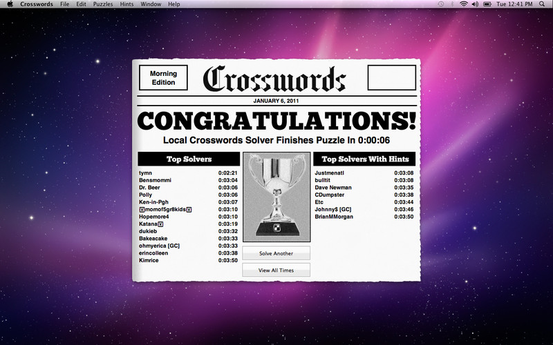Crossword 1.0 : Crossword screenshot