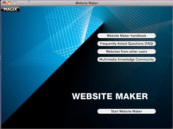 Website Maker 5.0 : Main window