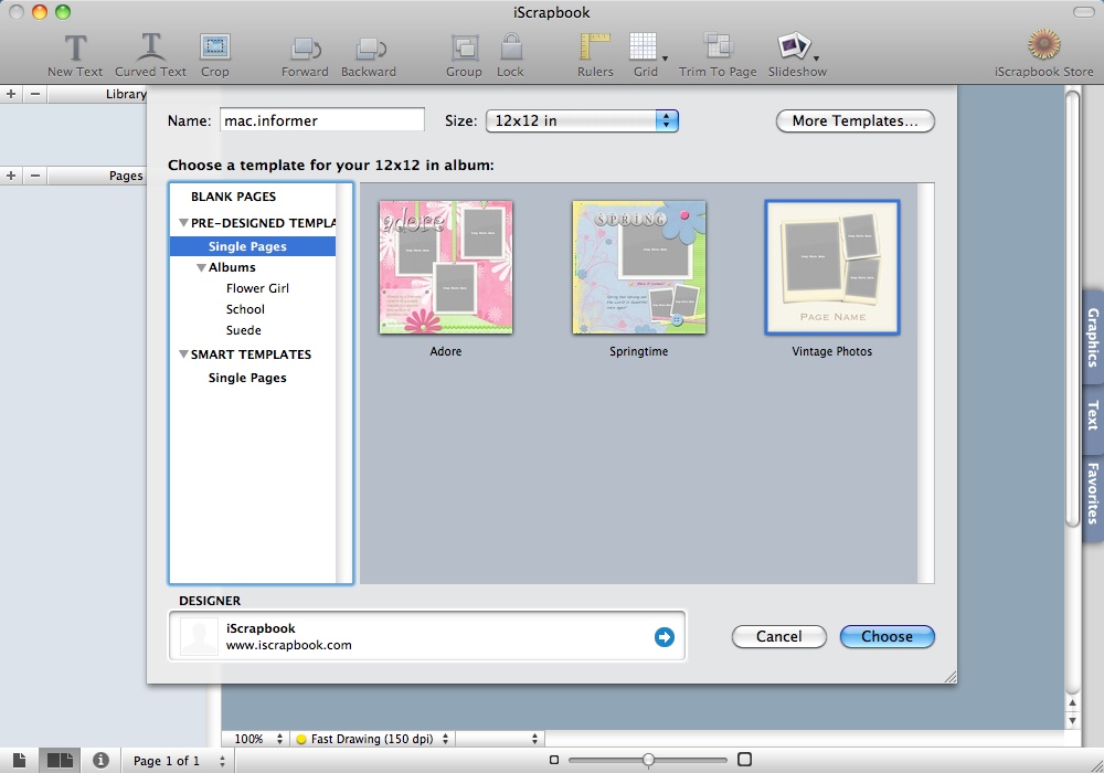 iScrapbook 3.3 : Creating Scrapbook