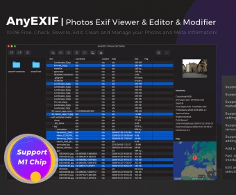 Photos Exif viewer & Editor & Modifier. 100% Free. Check, Rewrite, Edit, Clean and Manage your Photos and Meta Information!