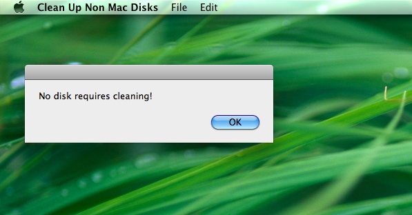 Clean Up Non Mac Disks 1.3 : Main window