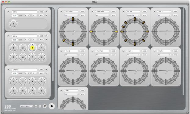360DrumSequencer 1.1 : General view