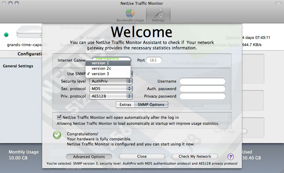 NetUse Traffic Monitor 1.2 : Main Window