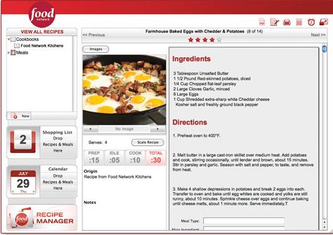 Food Network Recipe Manager 3.1 : General view