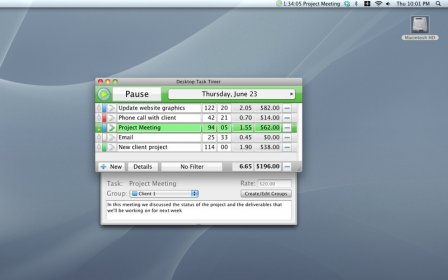 Desktop Task Timer screenshot