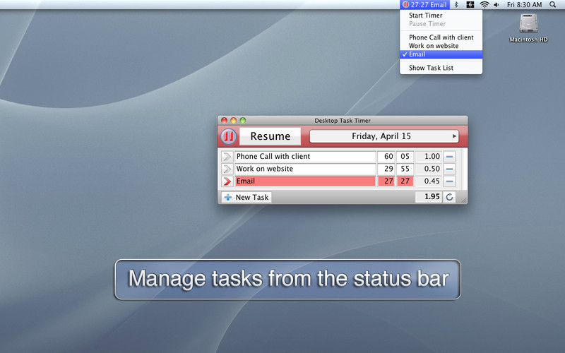 Download Desktop Task Timer For Mac 4.03
