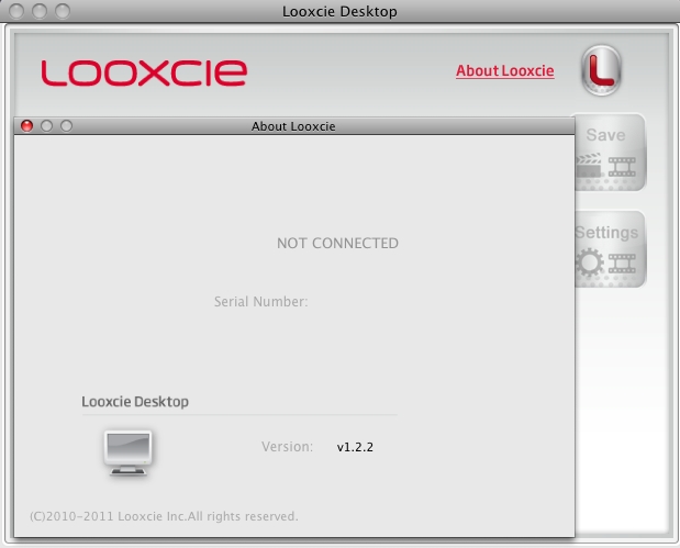 LooxcieDesktop 1.2 : Main Window