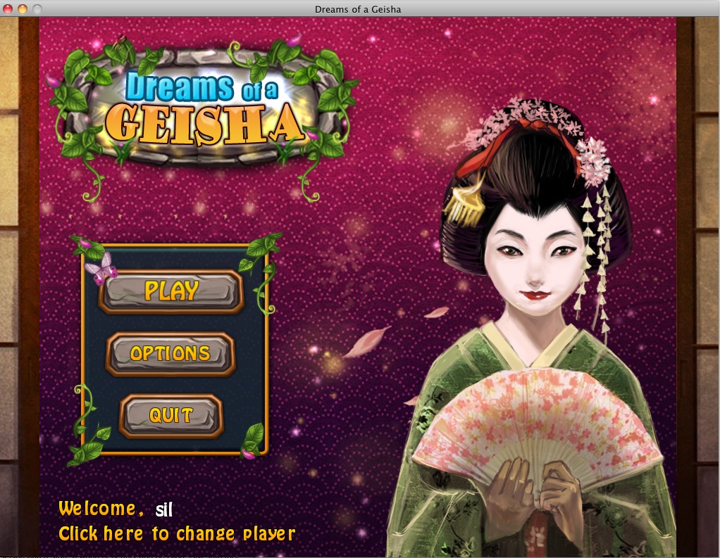 Dreams of a Geisha 1.0 : Main menu